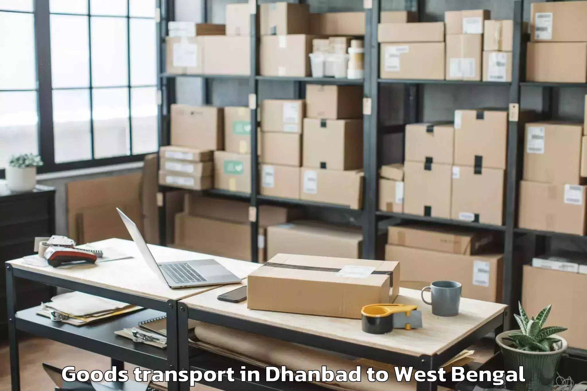 Easy Dhanbad to Visva Bharati University Bolpu Goods Transport Booking